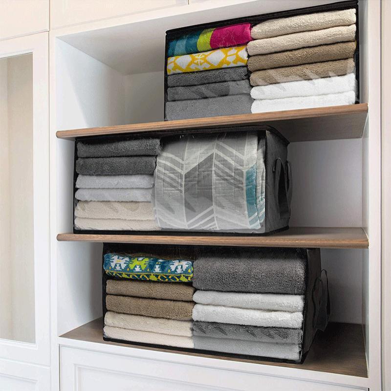 Storage Bins Storage Bags Closet Organizers Sweater Storage Clothes Storage Containers, 3pc Pack