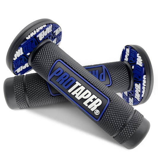 Motorcycle Hand Grips,Non Slip Rubber Bar for 0.8/0.9"Handles,Vintage Motorbike Thruster Grip, Handlebar for Hand Comfort, Universal for Motocross Scooter Dirt Bike, Open End
