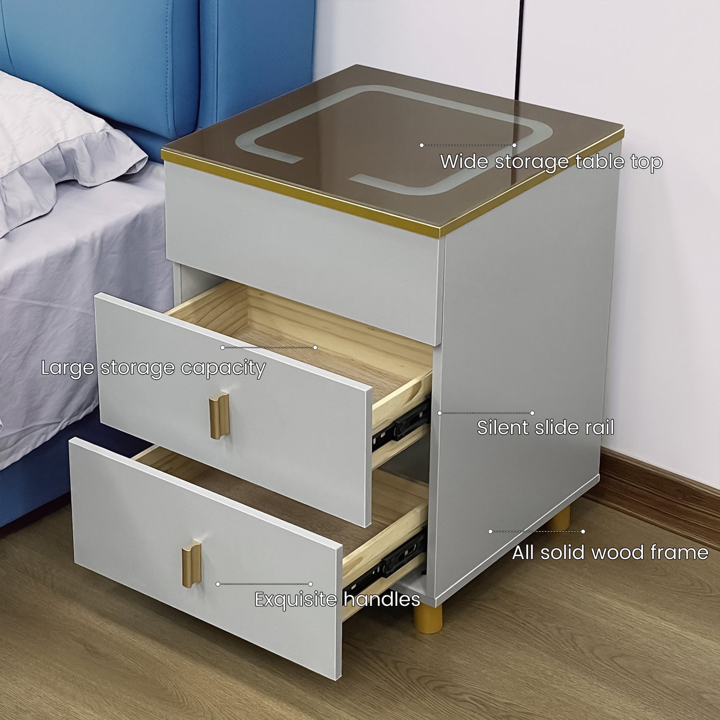Nightstand with two drawers