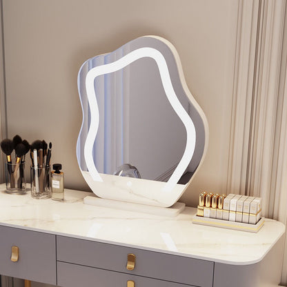 A Cloud-shaped Mirror with 3 Color Lighting Modes(White)