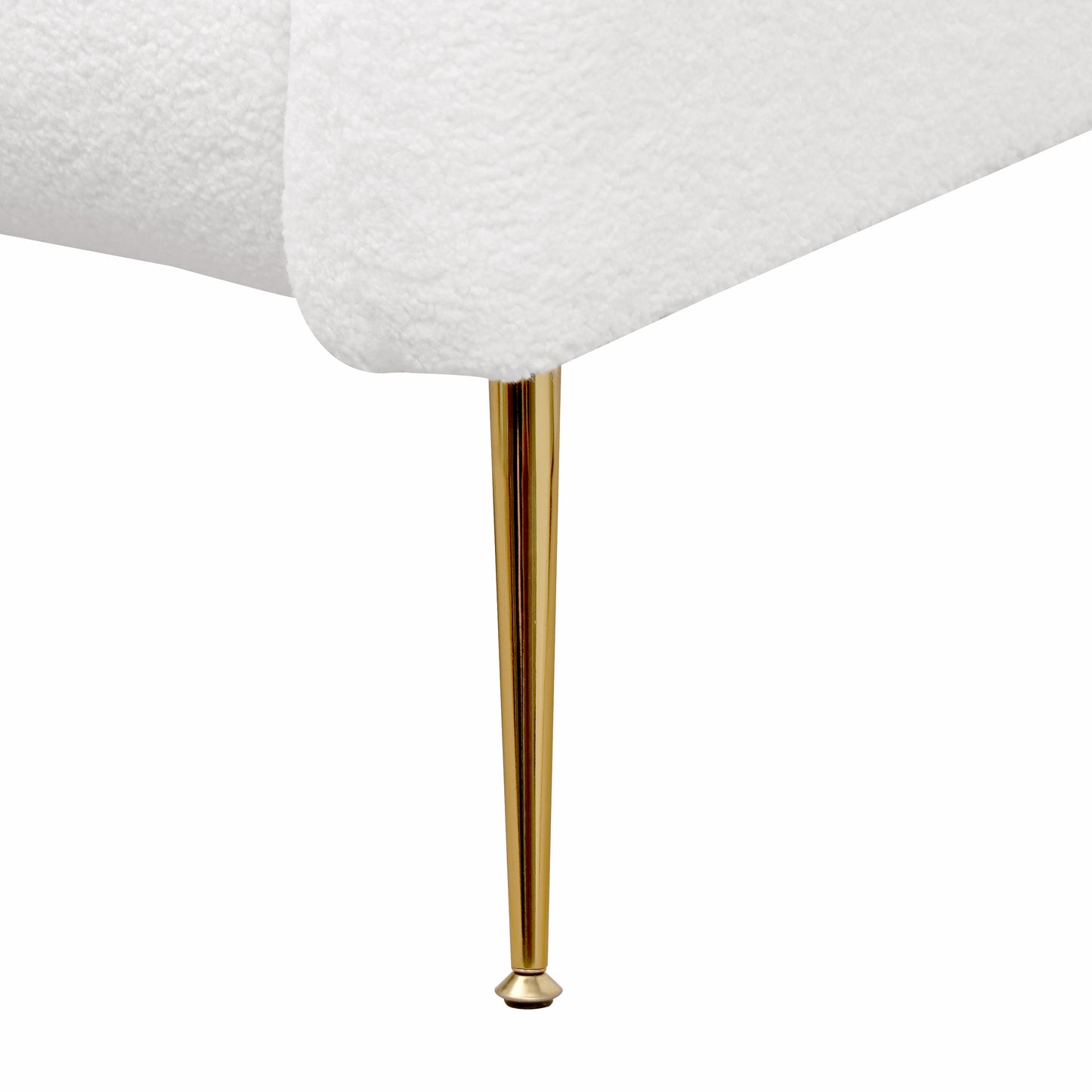 Sherpa Armchair with Gold Legs,Fluffy Upholstered Chair with High Back,Modern Boucle Accent Reading Side Chairs,Cozy Armchair for Living Room,Bedrooms,Dorm,Reading Corner