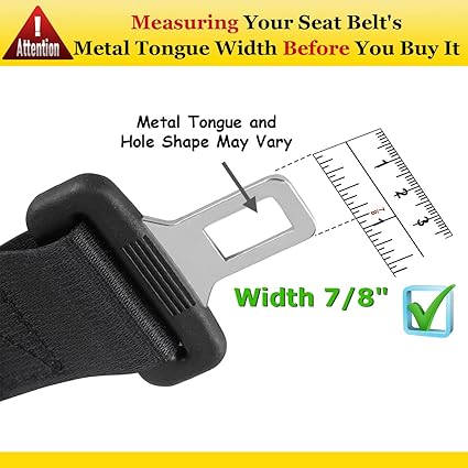 Seat Belt Extender, 2 Packs 14" Car Buckles Seat Belt Extension with Metal Tongue, Car Seatbelt Extension for Obese Men Pregnant Women Child, Seat Belt Clip Extender Car Accessories (14inch))