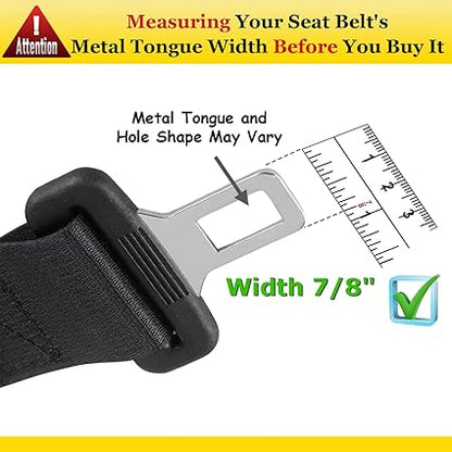 Seat Belt Extender, 2 Packs 14" Car Buckles Seat Belt Extension with Metal Tongue, Car Seatbelt Extension for Obese Men Pregnant Women Child, Seat Belt Clip Extender Car Accessories (14inch))
