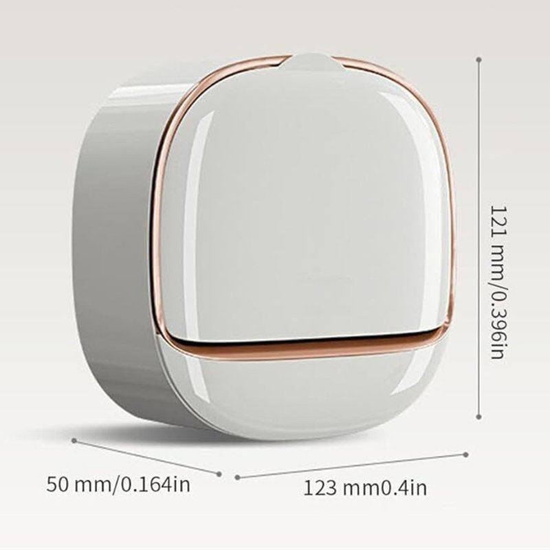 Luxury Soap Holder with Drain Tray, Waterproof Soap Dish Holder, Keep Soap Bars Dry, Adhesive Soap Case Box Wall Mounted for Shower, Bathroom, Bathtub