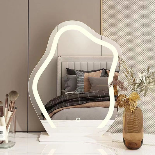 A Cloud-shaped Mirror with 3 Color Lighting Modes(White)