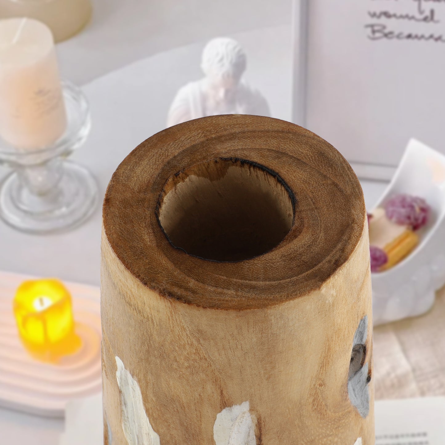 Wooden Vase – Handmade Decorative Flower Holder for Home, Office, and Living Room Decor