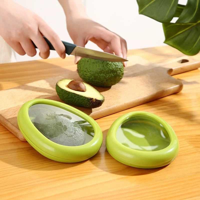 New Silicone Fruit Storage Containers,Set of 4 Reusable Storage Containers for Fridge, Fresh Preservation Box, Anti-Oxidation Storage Box