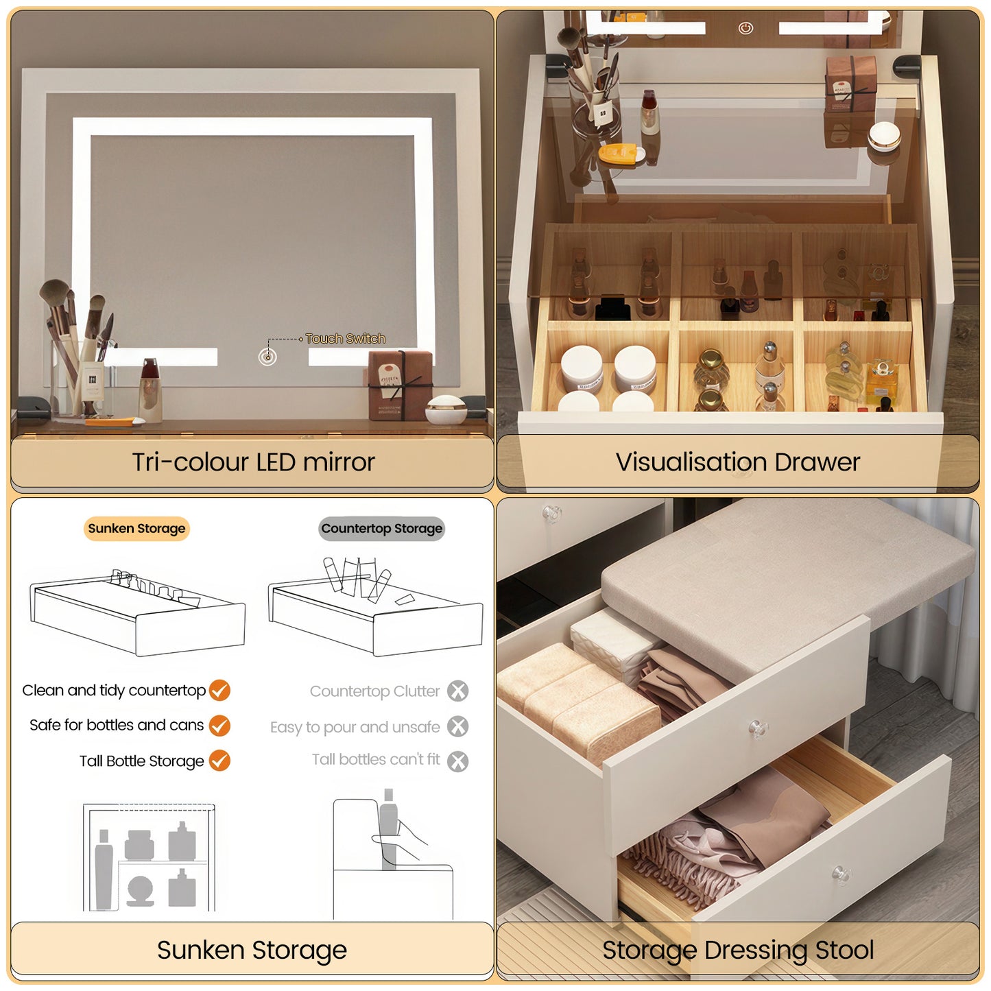 Painted Makeup Vanity