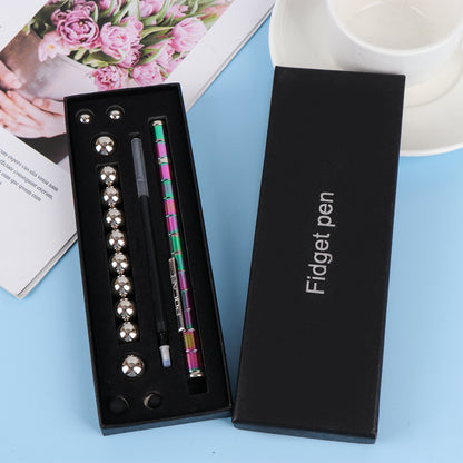 Fidget Pen,Magnetic Pen,Cool 0.5mm Ballpoint Pen,Fun Stress-Relieving Multifunction Writing Pen Creative Gift for Adult or Friends (Multicolor)