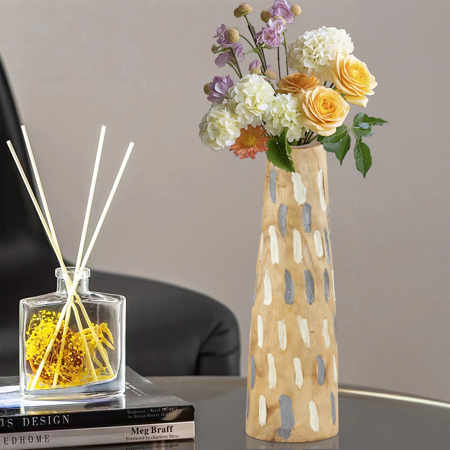 Wooden Vase – Handmade Decorative Flower Holder for Home, Office, and Living Room Decor