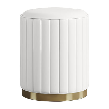 White Round Stool Makeup Vanity Chair